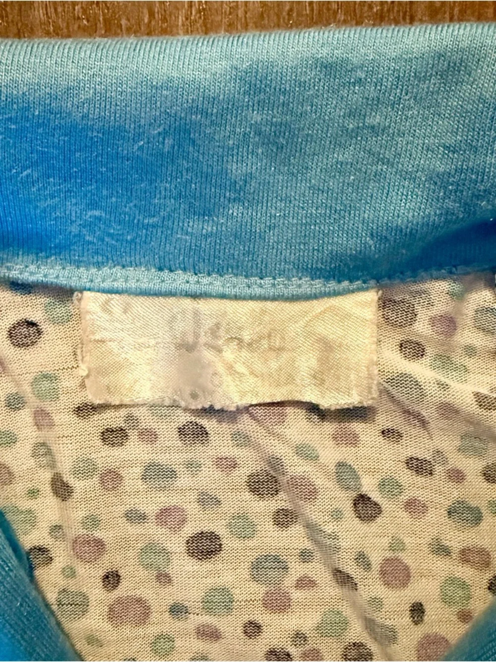 1970s Wendy Originals Top | Disco Polka Dot Long Sleeve - Picture 10 of 10